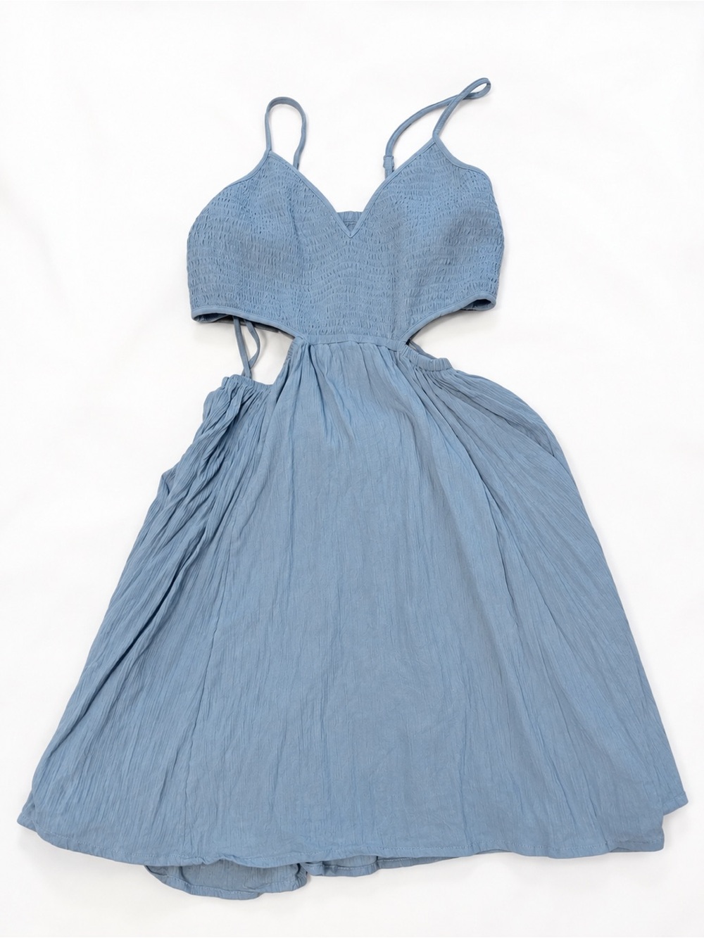 aerie Light Blue Spaghetti Strap Cutout Sundress